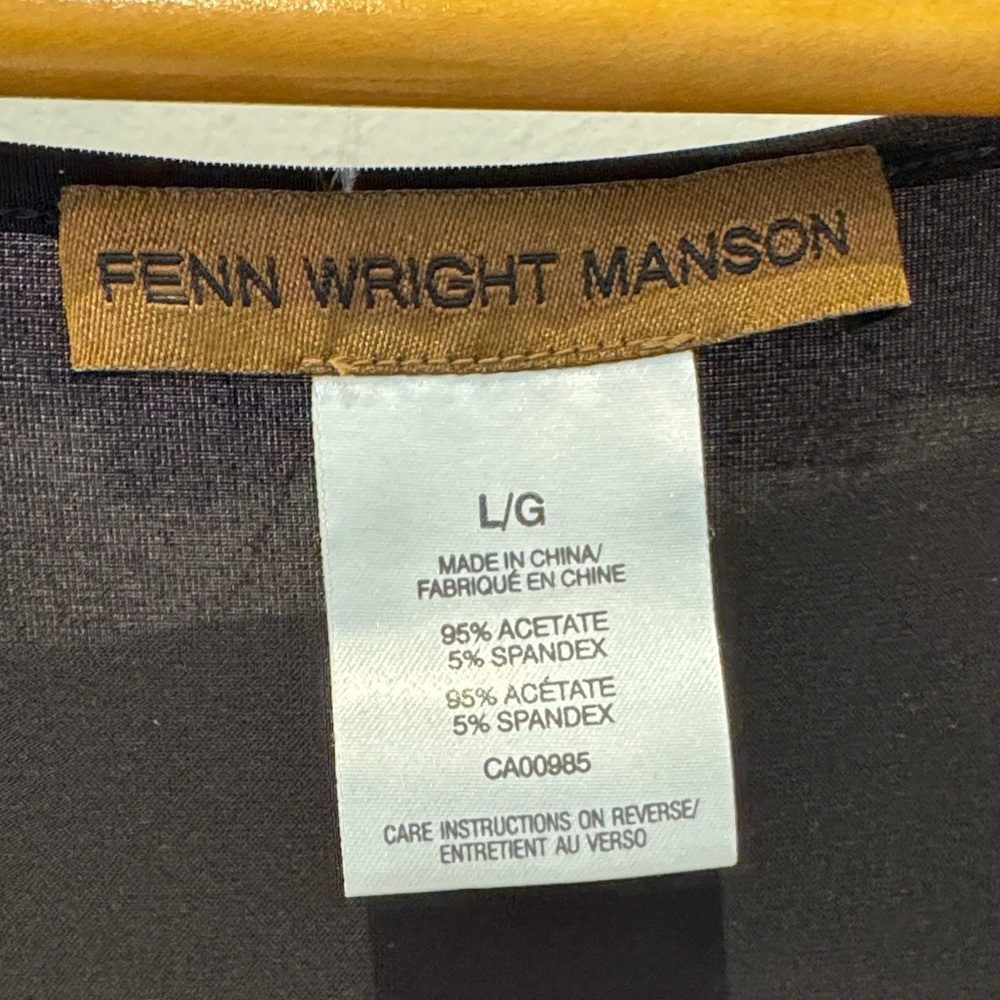 Fenn Wright Manson Elegant Black Cowl Neck Blouse - Picture 3 of 4